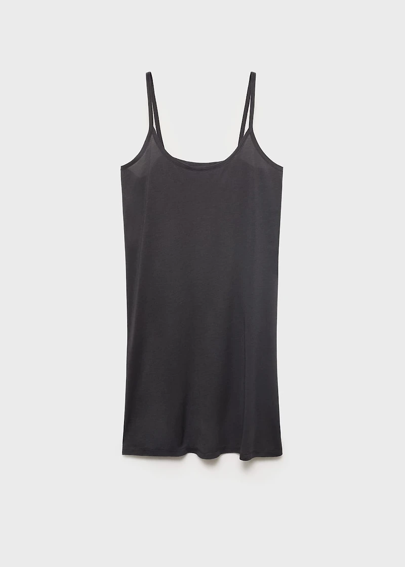 Micro-modal nightgown with straps