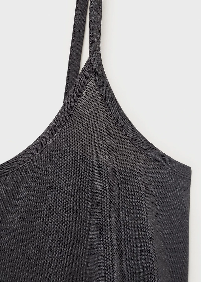 Micro-modal nightgown with straps