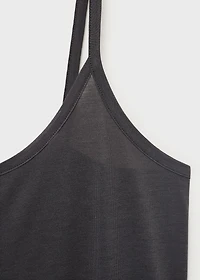 Micro-modal nightgown with straps