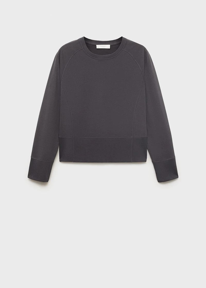 Fluid cotton sweatshirt