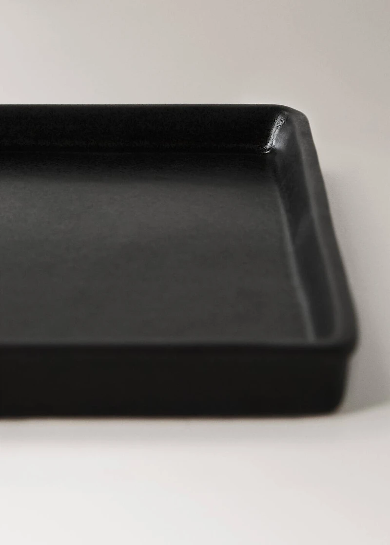 Matte-finish bathroom tray