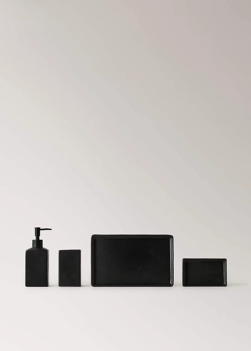 Matte-finish bathroom tray