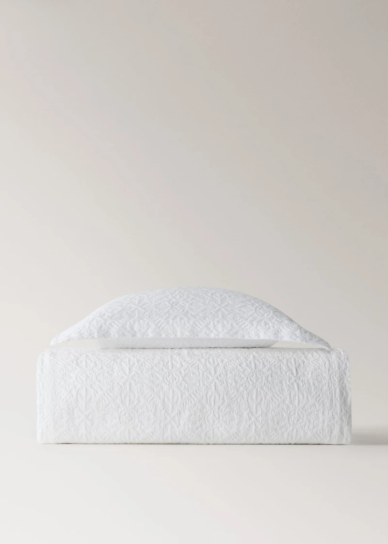 Cotton jacquard cushion cover with mosaic design 50x50 cm