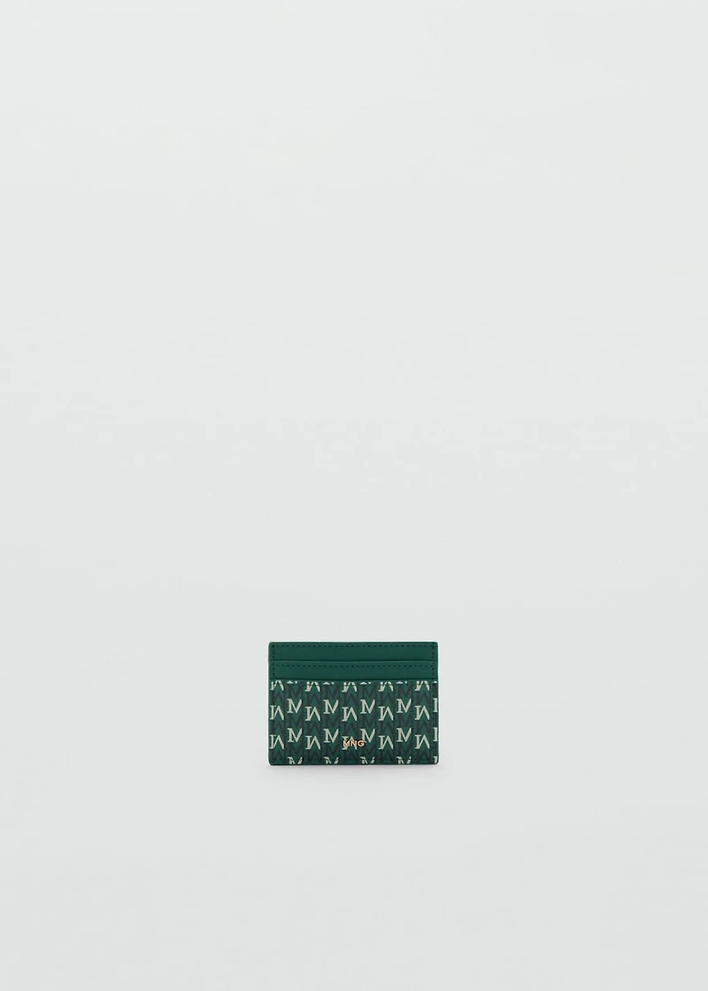 Card holder with printed logo