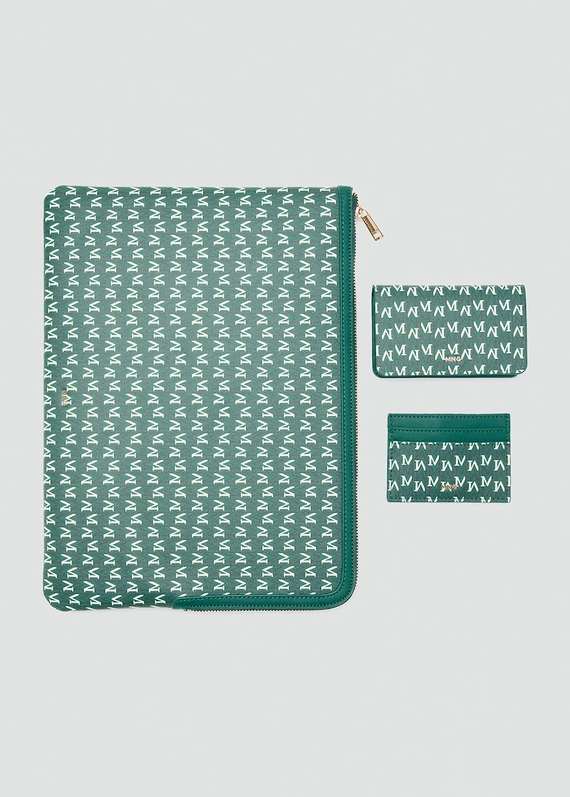 Card holder with printed logo