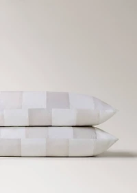 Two cotton percale pillowcases with a stripe print 50x75 cm