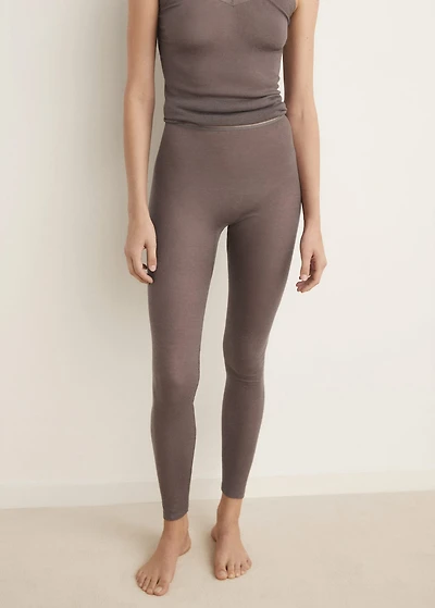 Ribbed pajama leggings