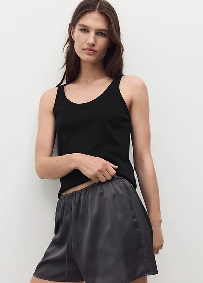 Cotton round-neck top