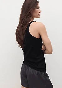 Cotton round-neck top