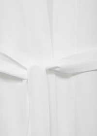 Cotton robe with lace