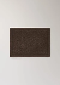 Floral jacquard bath mat