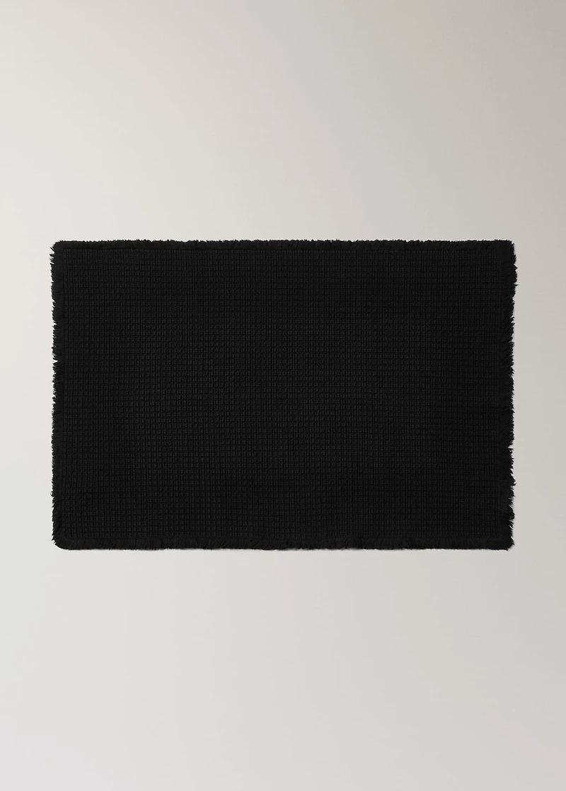Cotton waffle bath rug