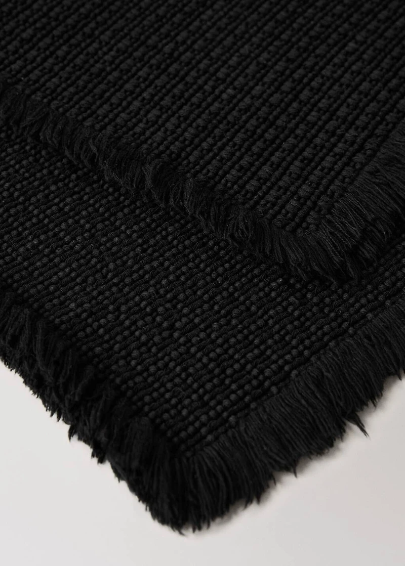Cotton waffle bath rug