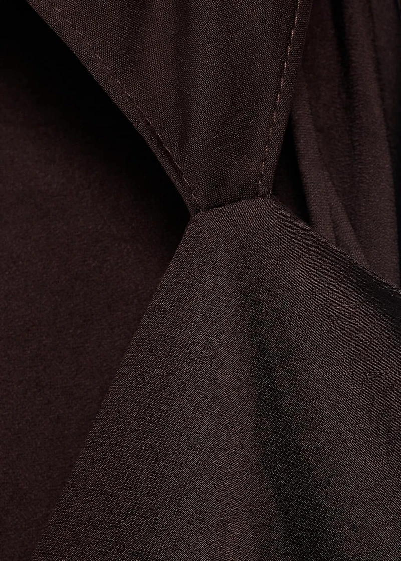 Asymmetrical satin dress