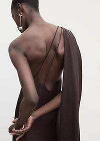 Asymmetrical satin dress