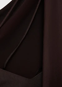 Asymmetrical satin dress