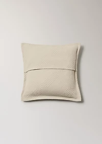 Jacquard cotton diamond-print cushion cover for 50x50 cm bed