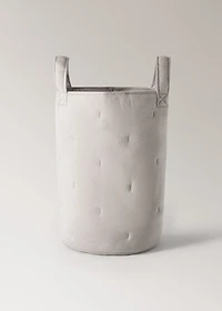 Large quilted cotton basket