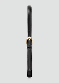 Thin belt with metal buckle