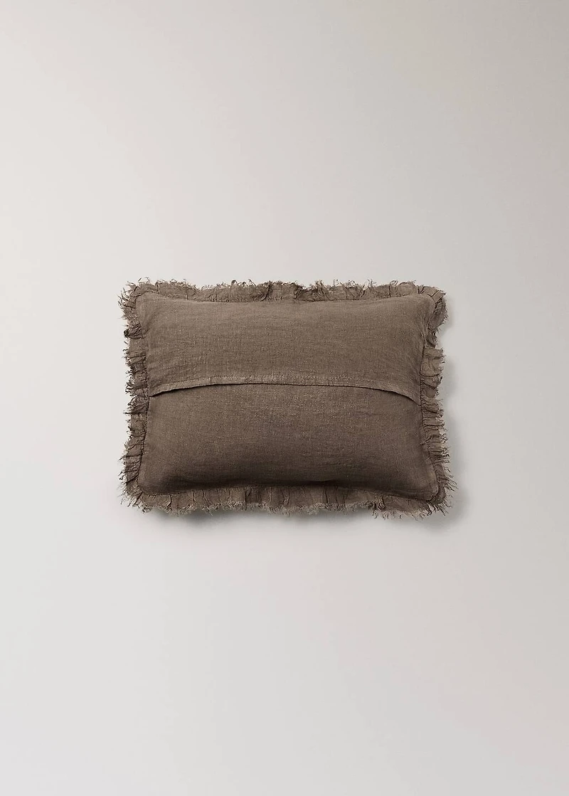 Children's cushion cover with linen flounce 30x40 cm