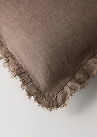 Children's cushion cover with linen flounce 30x40 cm