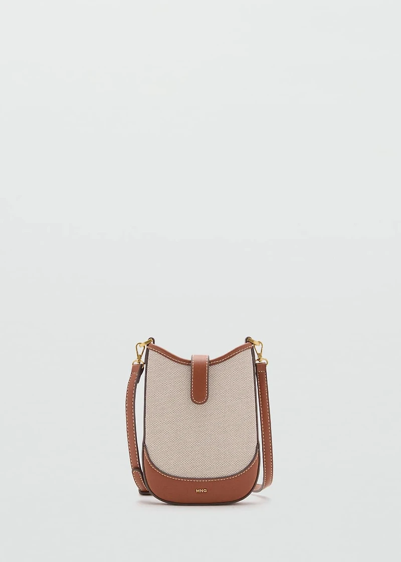 Canvas crossbody cell phone case