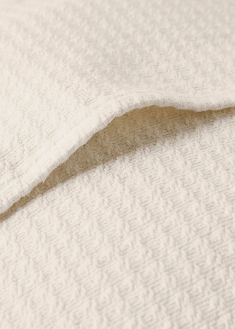 Cotton jacquard bed cushion cover with ruffle 30x40 cm