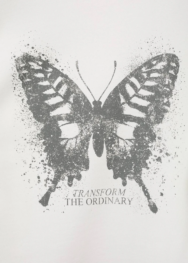 Butterfly-print sweatshirt
