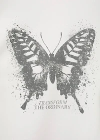 Butterfly-print sweatshirt