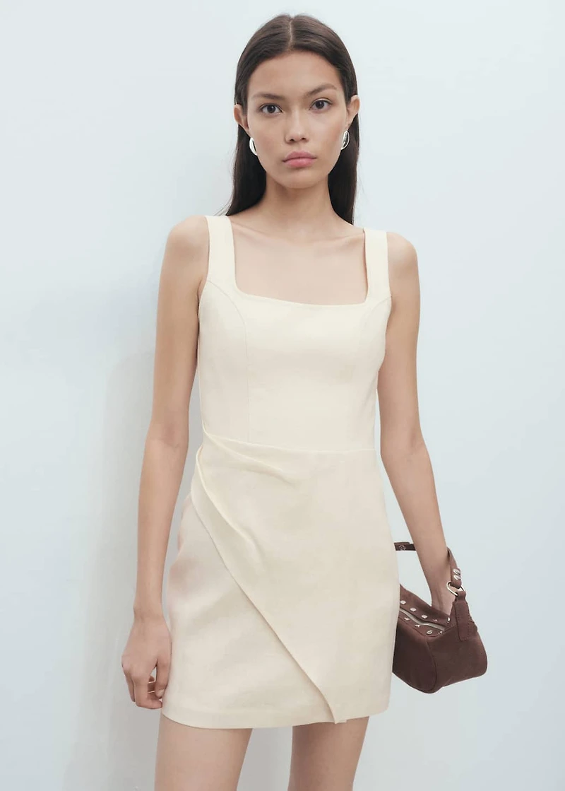 Linen wrap dress