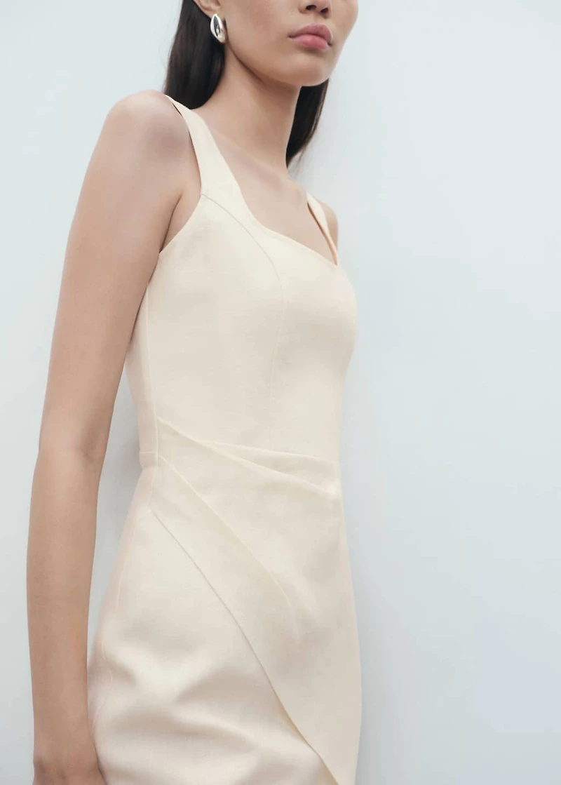 Linen wrap dress