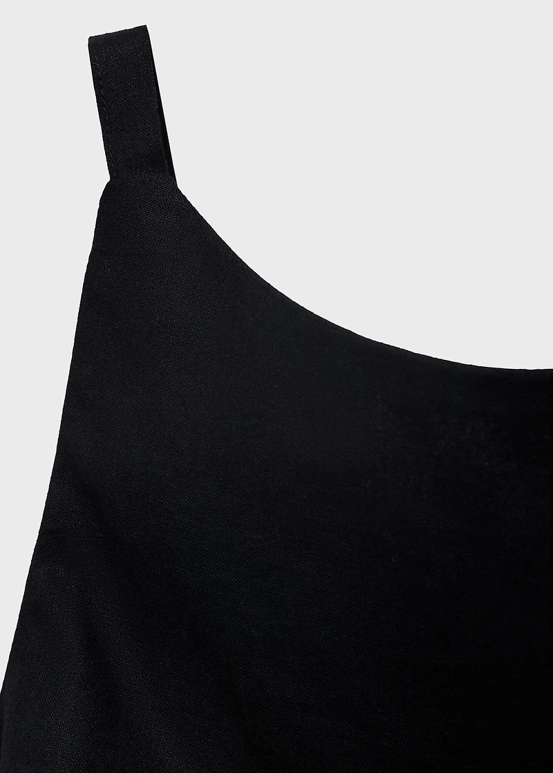 Draped linen dress