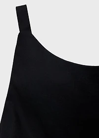 Draped linen dress