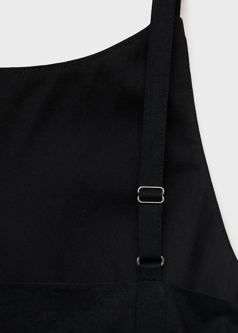Draped linen dress