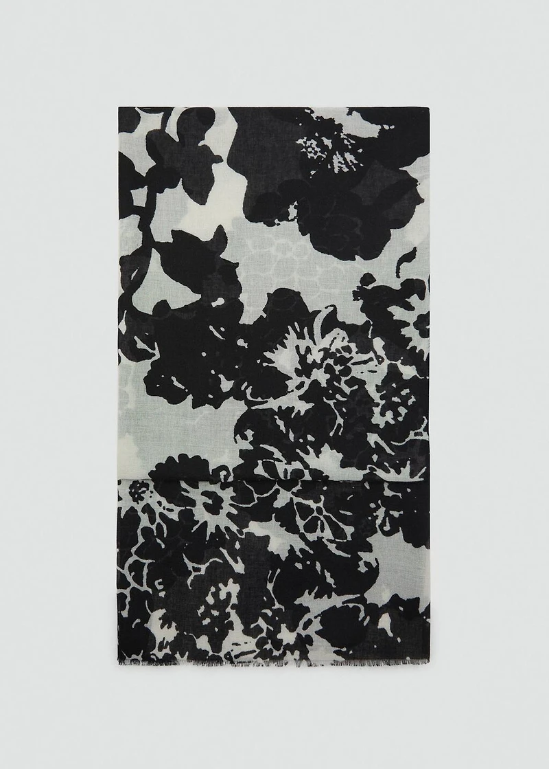 Floral print scarf