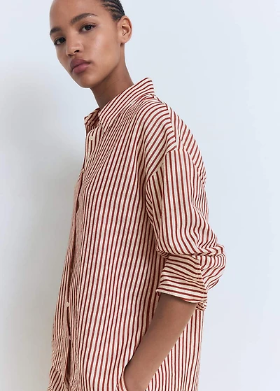 Striped straight shirt