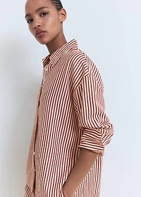 Striped straight shirt