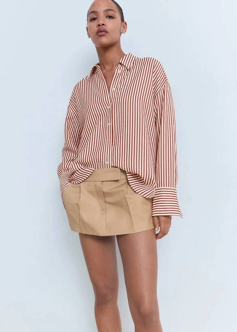 Striped straight shirt