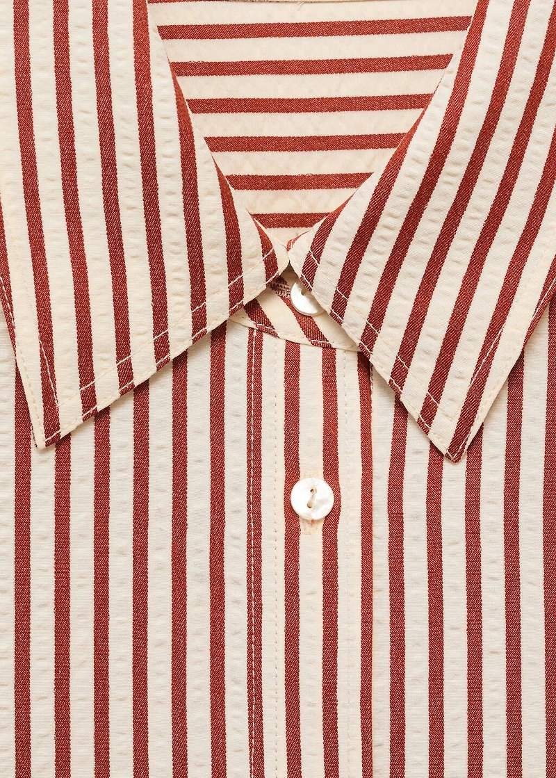 Striped straight shirt