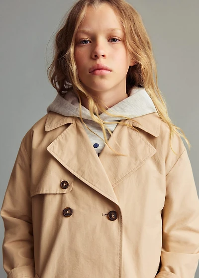 Double-breasted trench coat