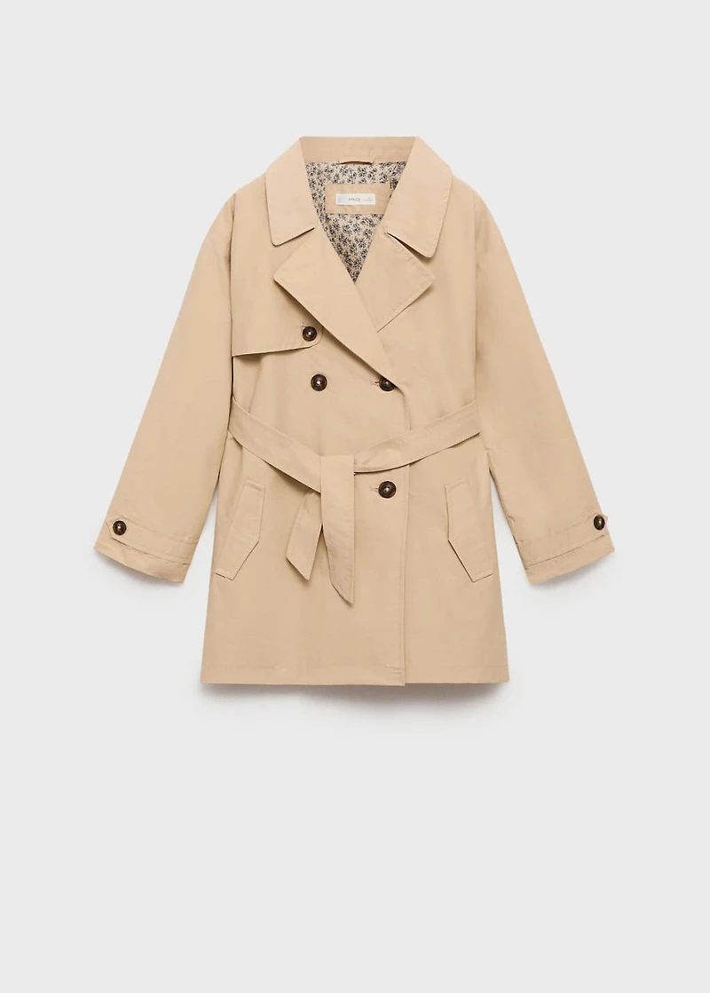 Double-breasted trench coat