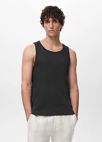 Slim-fit ribbed tank top