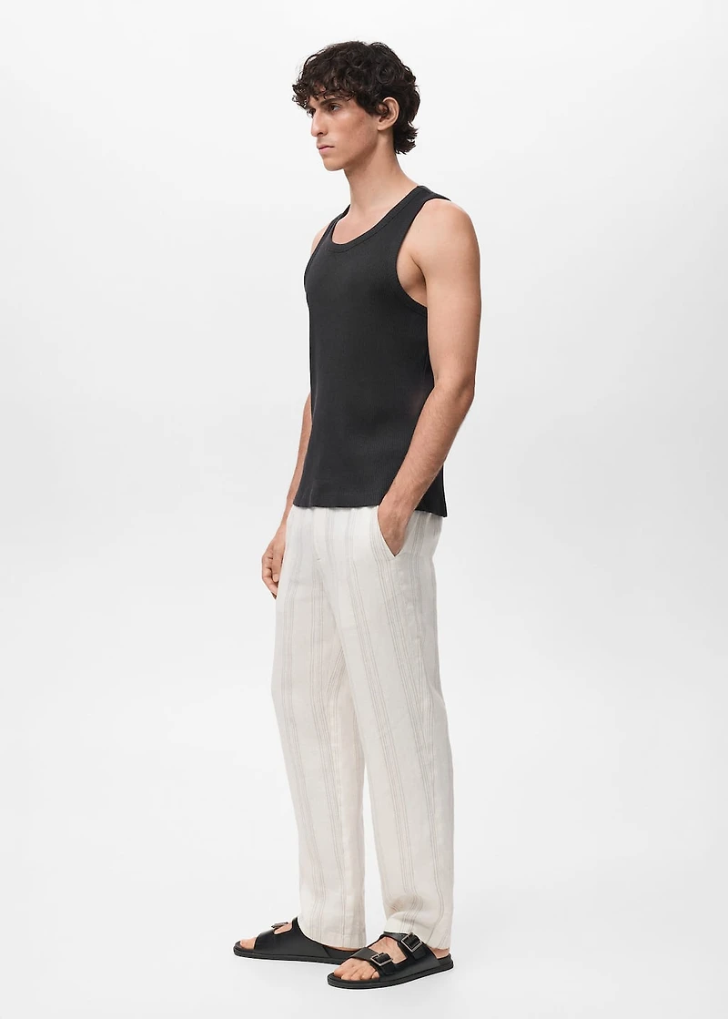 Slim-fit ribbed tank top