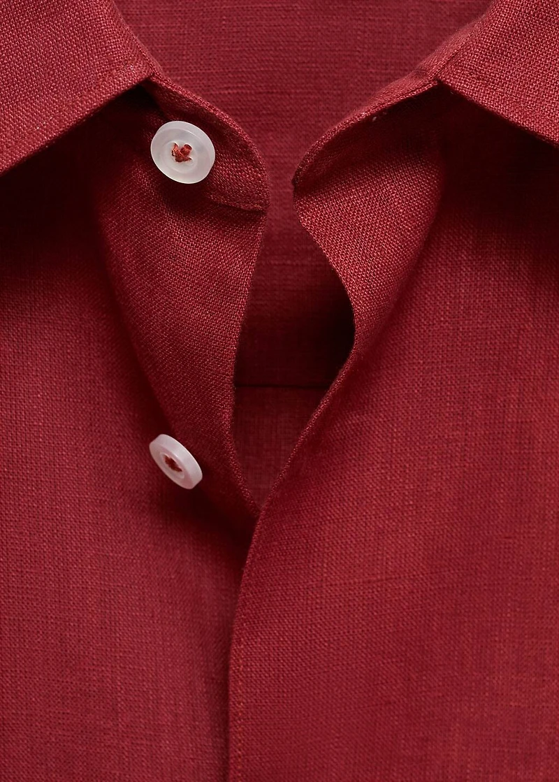 100% linen shirt with pocket