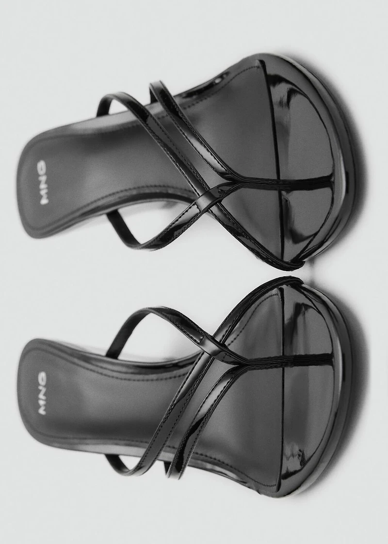Wedge sandals with crisscross straps