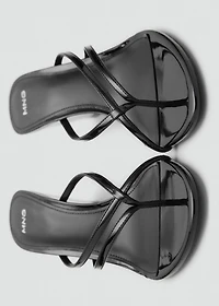 Wedge sandals with crisscross straps