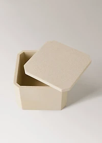 Square resin bathroom jar