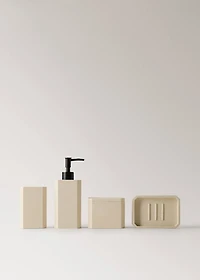Square resin bathroom jar