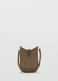 Jacquard crossbody cell phone case with logo
