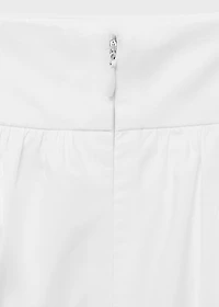 Midi cotton skirt with pleats